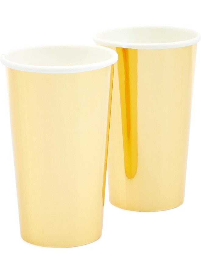Sparkle and Bash 50 Pack 9oz Gold Party Disposable Cups for Hot Drinks, Party Supplies, Weddings, Bridal Showers - Image 5